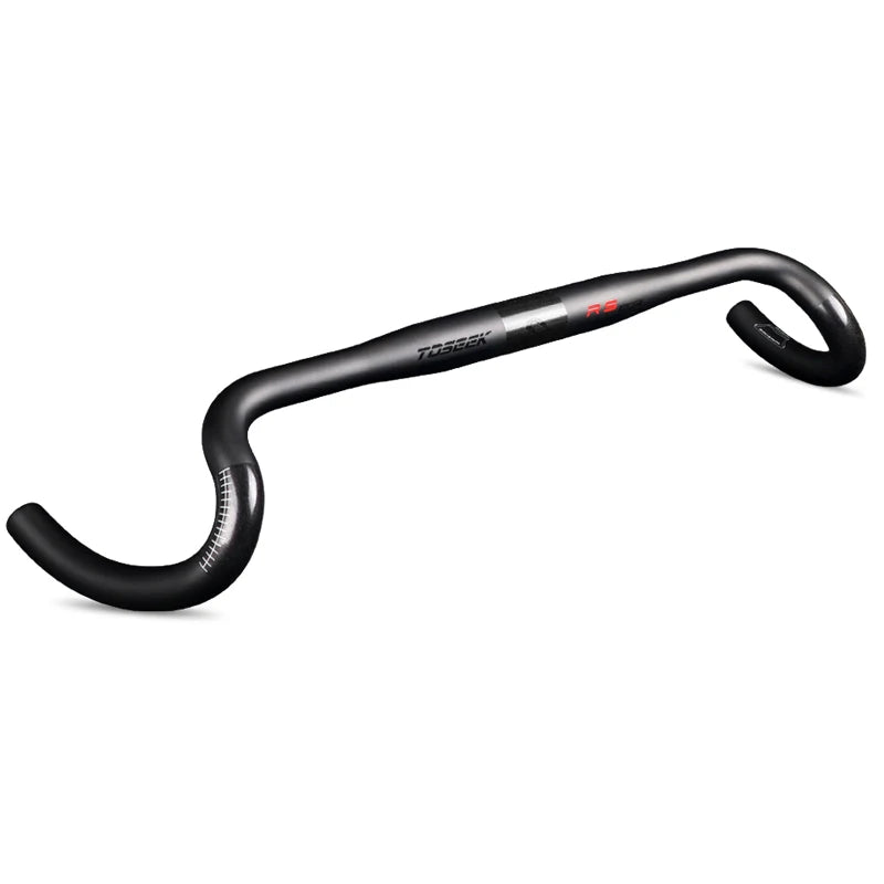 TOSEEK 31.8*400/420/440mm Gravel Aero Lightweight Carbon Handlebar Stem for Road Bicycles Disc Brake Black Matte Drop Bar
