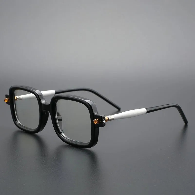 High-End Splice Color Thick Square Clear Lens Unisex Optical Presbyopic Eyeglasses Classical Anti Blue Light Blocking Glasses