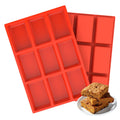 HY Mini Loaf Pan 9 Cavity Rectangle Silicone Mold for Soap Mini Loaf Cake Bread