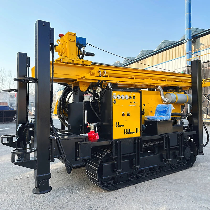 CS700 Steel Crawler Diesel-Powered Water Well Drilling Machine 140-350mm Drilling Diameter 700m Depth Pump Flexible