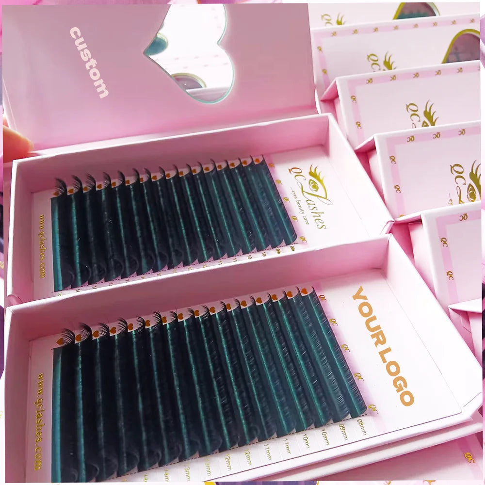 Cashmere Volume Lashes Matte Black Velvet Eyelash Extensions Supplies Individual Classic Lash Extension Wholesale Lash Trays