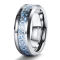 OAHLAN 8mm Gear Tungsten  Rings Free Engraving Tungsten Carbide Mechanical Seal Rings Unique Celtic Tungsten Rings