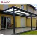 Modern Design Eco-Friendly Outdoor Garden Aluminum Pergola Powder Coated Frame Balcony Fixed 2 Post Bioclimatic Glass Nature