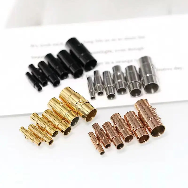Stainless Steel Magnetic Bracelet Buckle Joint Braided End Buckle Necklace Leather DIY Jewelry Findings & Components