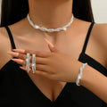 Exaggerate European and American Popular Weeding Dress Jewelry Diamond Necklace Earring Jewelry Set