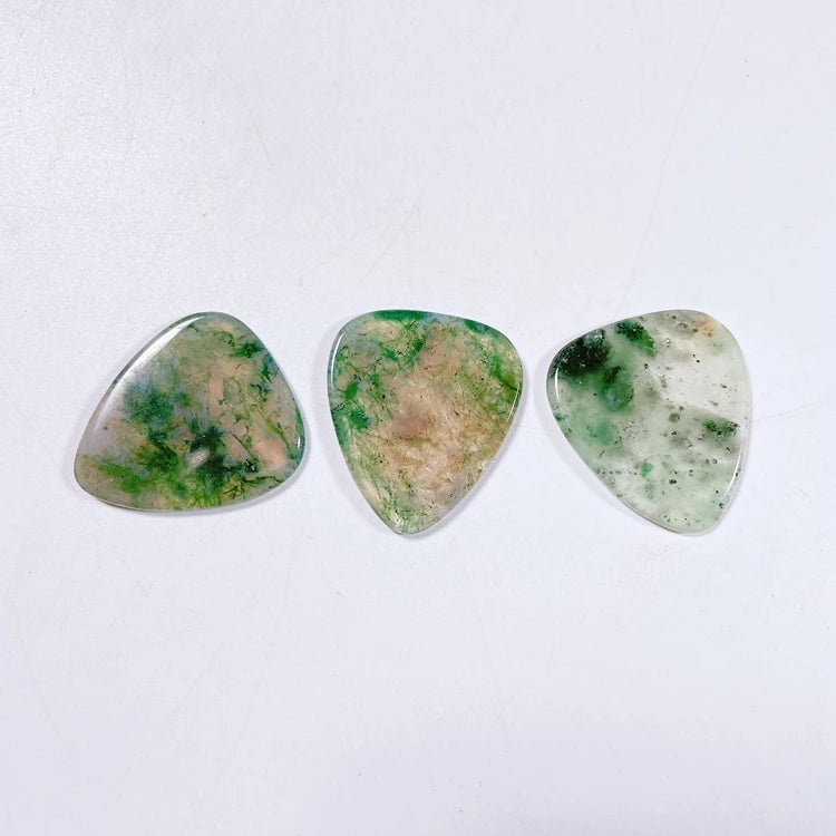 Shining Custom Shape Moss Agate Guitar Accessories Pick
