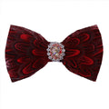 Wholesale Yellow Purple Feather Bowtie Casual Formal Polyester Gravata Borboleta Italian Bow Ties for Men