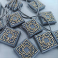 Custom Private Brand Embossed Logo Hang Tags Plastic Seal Watch and Clothing String Tags With Nylon String Shoe Price Tags