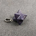 Hongzhuo Natural Blue Sand Stone Gemstone Crystal Quartz Merkaba Star Pendants Gifts Souvenir Craft Necklace Accessory Jewelry