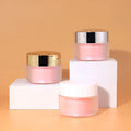 Empty Luxury Acrylic Skincare Plastic Matte Pink Double Wall Cosmetic Face Cream Plastic Jars With Lids Packaging 30g 50g