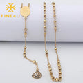 Non Tarnish Waterproof Islamic Jewelry Muslim Gold Plated Prayer Beads Rosary Allah Pendant Necklace