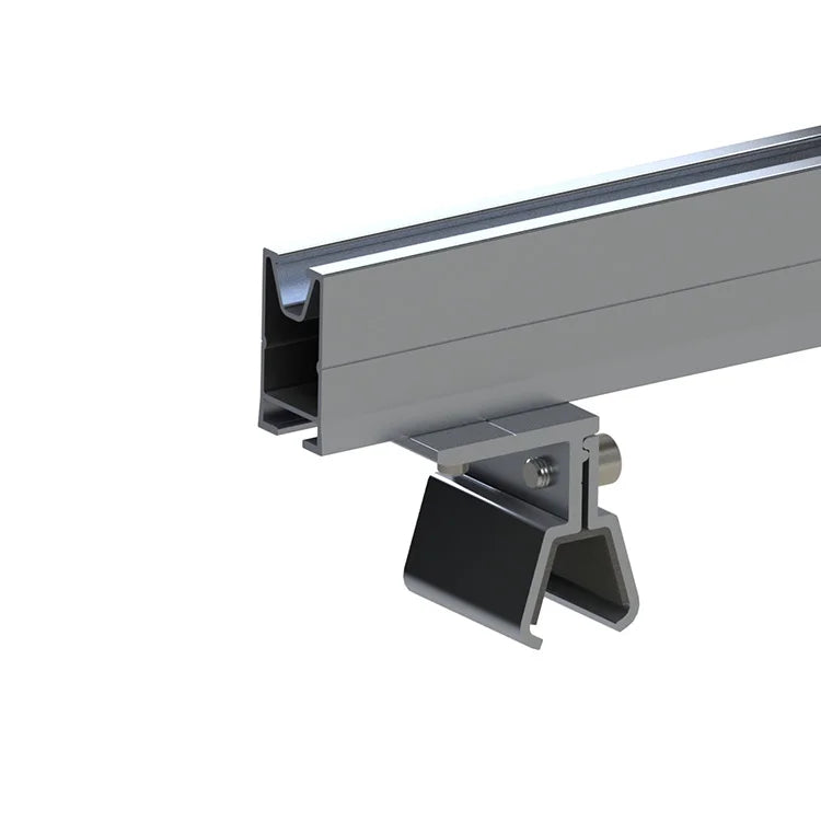 Aluminum 6005-T5+ SUS304 Roof Solar Panel Racking Mini Rail Clamp Mounting System Structure ISO/CE Certified