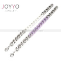 Minimal Look Jewelry Mixed Color Bracelets Personalized Stainless Steel Cuban Link Chain Bracelet Two Tone Steel Chain