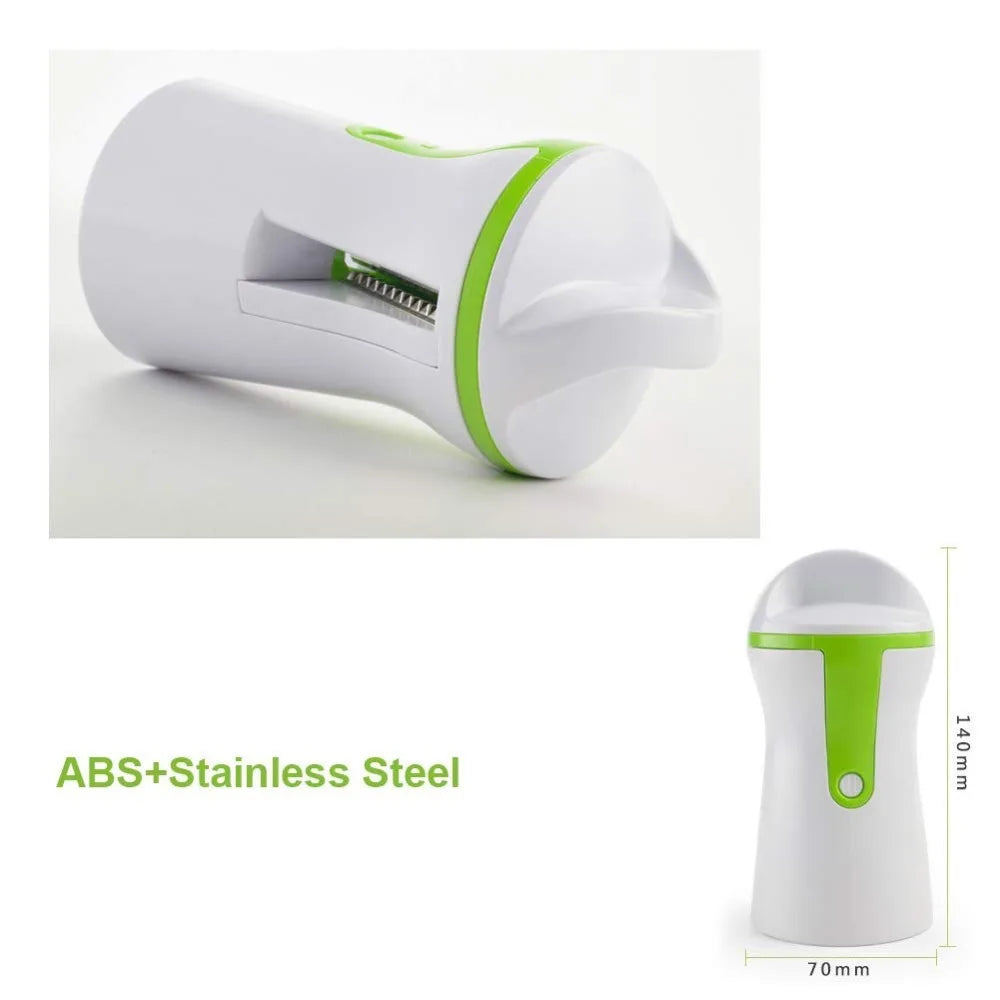 Portable Stainless Steel Handheld Spiralizer Adjustable Vegetable Slicer with Metal Spiral Cutter Maker Spiral Slicer