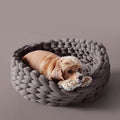Winter Warm Dog's Nest New Product Hand-Woven Wolf Rattan Pet Dog Cat Bed Nest