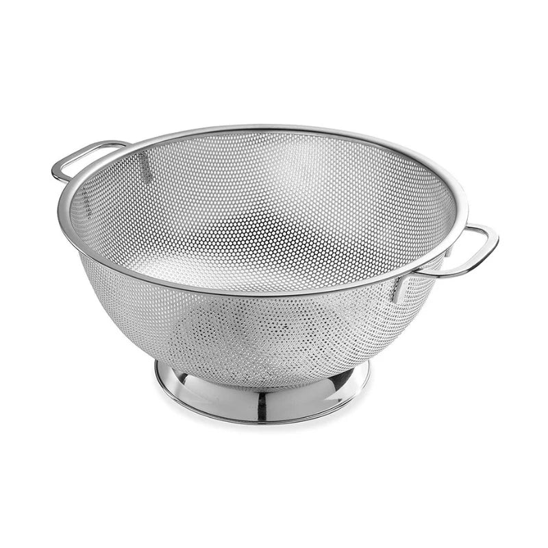 Thickened Stainless Steel Flat Double Ear Base Mesh Basket Drain Hanging Vegetable & Fruit Storage Basket