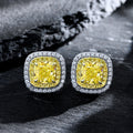 Manufacturers New Style Cushion Cut Fashion Moissanite 925 Sterling Silver Gemstone Jewelry Women Earrings