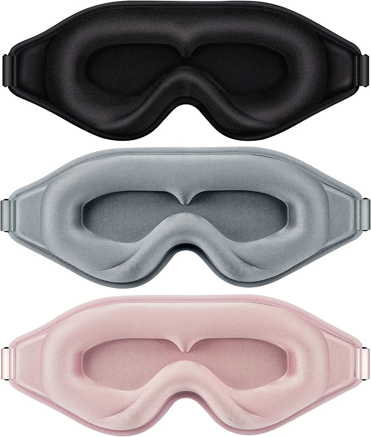 Best Reusable Lash Sleeping Eye Mask for Eyelash Extensions 3D Blackout Eye Cover with Regular Color Box Wholesale