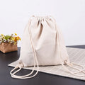 Customised Student Cotton Double String Bag Personalized Drawstring Bag Cotton Drawstring Backpack
