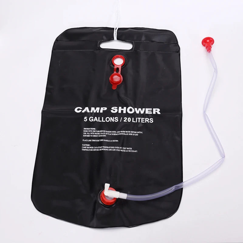 Portable 20L Lightweight Solar Heating Shower Bag Practical for Climbing Casual Tour Camping Hiking Travel Fashionable Wash Kit