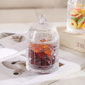 European Vintage 400ml Embossed Butterfly Glass Storage Jar Eco-friendly Lid for Honey Cosmetics Food Kitchen Storage Supplies