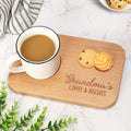 BAMBUS  Bamboo Serving Platter Tea Coffee and Biscuits Wooden Board for Serving Food Good Quality Beautifully Serving Board