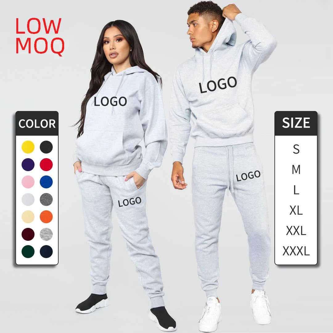 Custom Logo Women&Men's Mens Activewear Jogger Suit Men 2 Piece Set Mens Jumpsuits
