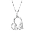 New Fashion Wholesale 925 Silver Heart Pendant Necklace Jewelry for Friend My Sister Forever Love Silver Plated Necklace