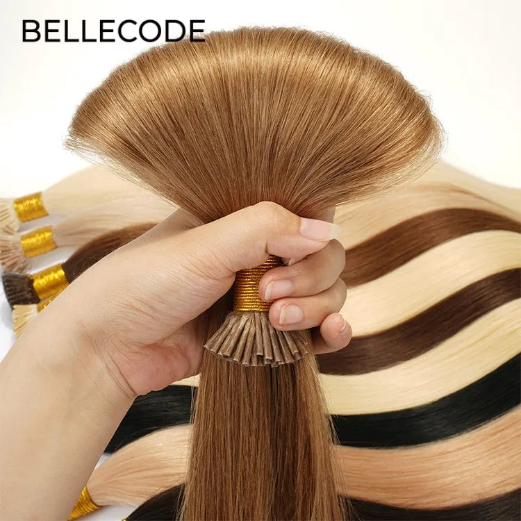 Double Drawn Russian Human Keratin Itip Human Hair Extensions Remy Brazilian Hair I Tip Human Hair Extensions