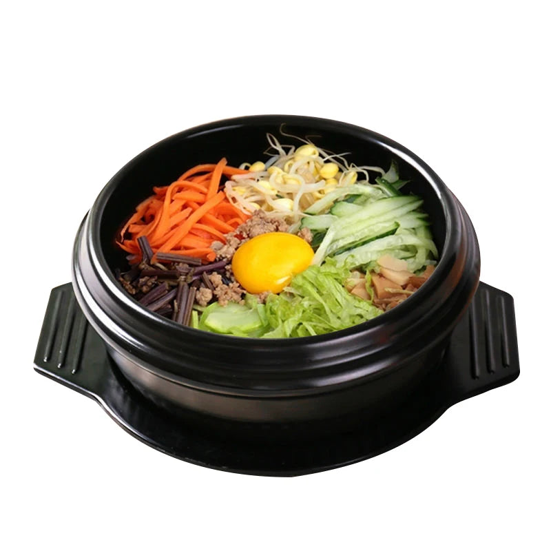 Popular Korean Non Stick High Temperature Resistance Easily Cleaned Restaurant Bibimbap Special Casserole 800ml Stone Pot