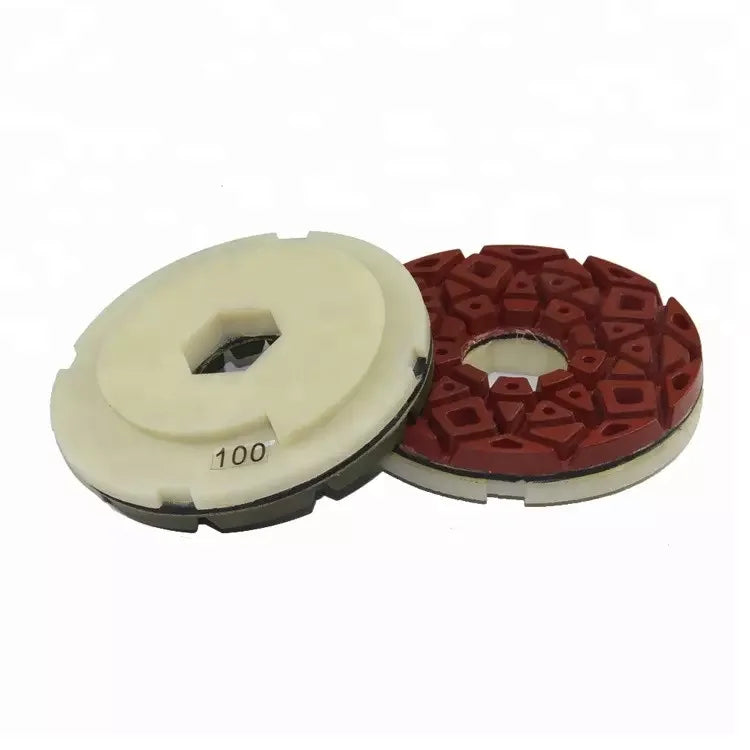5 Inch Snail Lock Diamond Grinding Pads 125 mm Diameter 8 mm Thickness Diamond Polishing Pads
