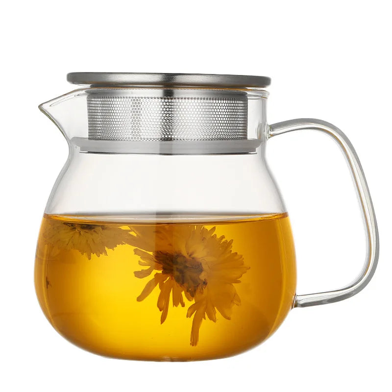 Manufacture Modern Simple Handmade Heat-resistant 500 ml Teapot Kitchenware Teapots with Infuser