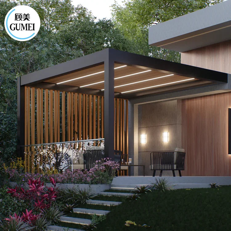 Factory Price Pergola 3x3 3x4m Louver Pergola Sun Room Aluminum Pergola Kits