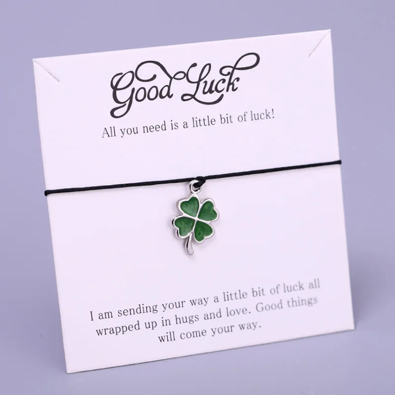 Guardian Angel Wings Baby Feet Bracelet Infinity Love Peace Balance Karma Good Luck Shamrock Clover Charm Bracelets for Women