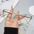 Custom Logo Women Glasses Frame Fashion Clear Anti-blue Light Eyewear TR90 Metal Eyeglasses Optical Frames Computer Glasses