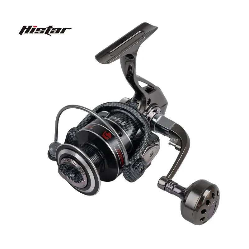 Histar HTM Aluminum Double Color Spool High Speed Gear Ratio CNC Body Metal Knob Water Transfer Paint Spinning Fishing Reel