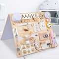 Preschool Montessori Children Wooden Drawing Busy Board Game Educational Activity Playing Sensory Gift Toys for Boys Girls MegaBDM