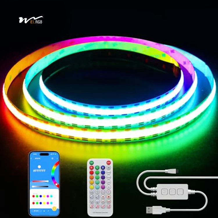 Intelligent Color Flashing IP20 LED Light Strip with for & Remote Control for Home Decoration Parties and Music Mode