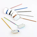 Pink Gold Makeup Mirror for Eyelash Extension Stainless Steel Lash Mirror