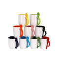 Custom Gifts 12oz  Inner Color Sublimation Blank Spoon Coffee Mug for Home Decoration