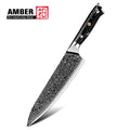 8 Inch Japanese High Carbon Steel Vg10 Damascus Professional  Kitchen Chef Knife with Black Turquoise Stone Handle