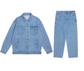 Yali High Quality Winter Men's Bomber Jacket and Oversized Jeans 2-Piece Set Waterproof Thick Casual