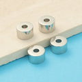 Wholesale Stainless Steel Cylindric Spacer Bead Large Hole Round Charm Bead for Jewelry Making