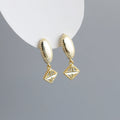 Fashion 925 Sterling Silver Earrings Gold Plated Hoop Earrings Huggies Earrings for Women Jewelry