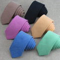 2024 Good Quality Monochrome Narrow Tie Marriage  New Cotton Boutique White Point Plain Cotton Tie
