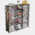 Modern Plastic Resin Extendable Shoe Rack for Home & Warehouse Indoor 7-Tier Storage Cabinet Boot High Heel Separation