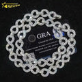 Factory Price Pass Diamond Tester Iced Out Hip Hop Cuban Chain Custom 925 Sterling Silver Mossanite Cuban Link Chain
