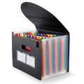 25 Pockets Expanding File Folders with Color LabelsPortable Storage Monthly Bill Receipt Vertical Document Organizer Desktop