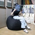 Custom Luxury Black Bean Bag Foam Filled Study Bedroom Soft Seat Chair Reading Lazy Sofa Chair