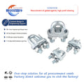 National Standard Zinc Plated Steel Galvanized Wire Rope Chuck Buckle U-Shaped Lock Fixed Joint Lifting Fasteners Manufacturer